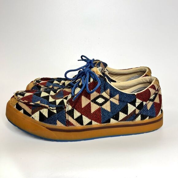 Twisted X Hooey Loper Casual Laced Shoes Western Graphic Canvas Men’s 10.5 - Picture 1 of 13